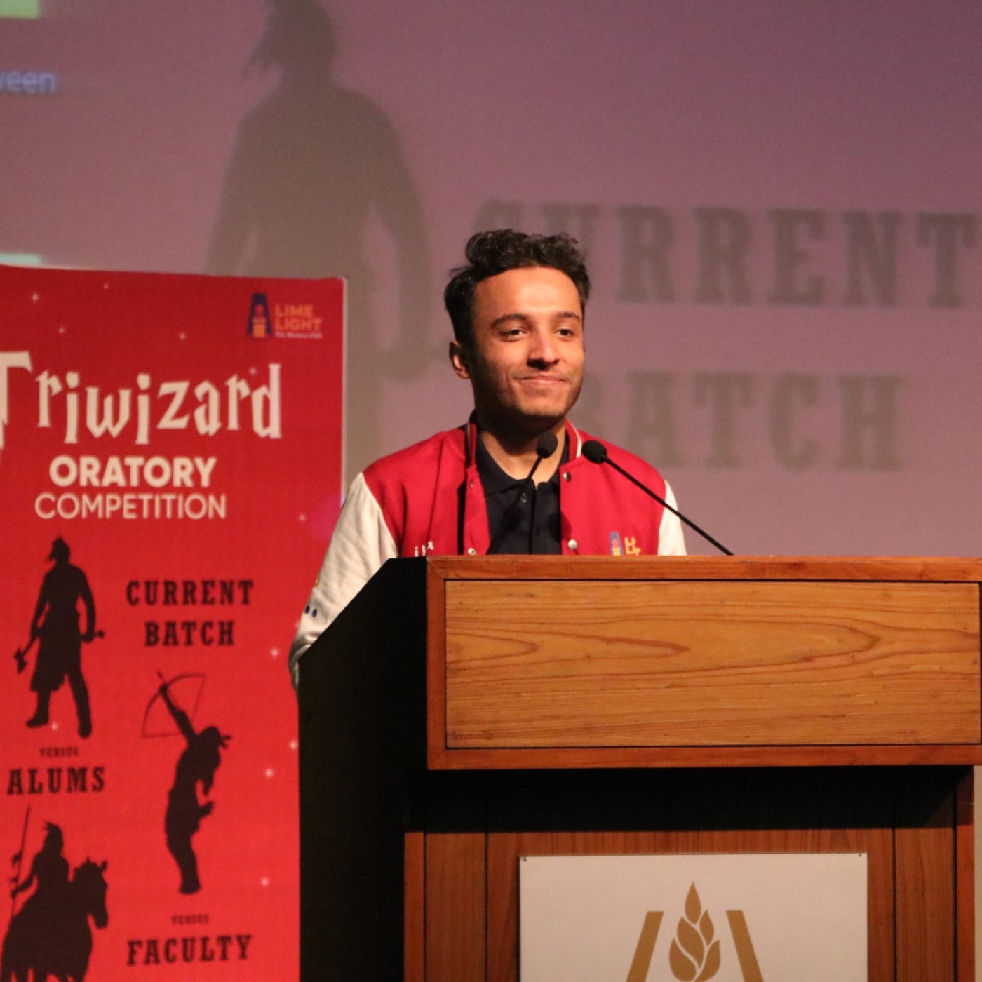Akhilesh Kejriwal hosting the Triwizard Oratory Competition